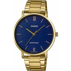 Наручные часы CASIO, синий, золотой