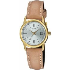 Наручные часы CASIO, золотой, серебряный, коричневый