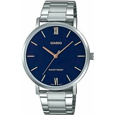 Наручные часы CASIO, синий, золотой, серебряный