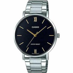 Наручные часы CASIO, черный, серебряный
