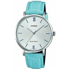 Наручные часы CASIO, бирюзовый, серебряный, синий