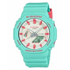 Наручные часы CASIO, бирюзовый, белый, красный