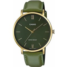 Наручные часы CASIO, золотой, зеленый