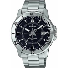 Наручные часы CASIO, серебряный, черный