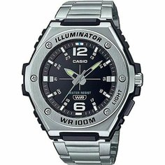 Наручные часы CASIO, черный, серебряный