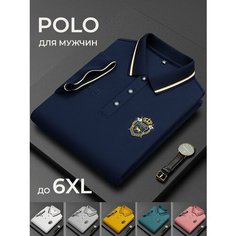 Поло Классическая коллекция, размер 2XL, синий Нет бренда