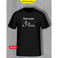 Футболка MPH relax wear, размер М, черный