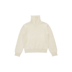 Джемпер AMOMENTO Half Zip-Up Knit, размер L, , кремовый
