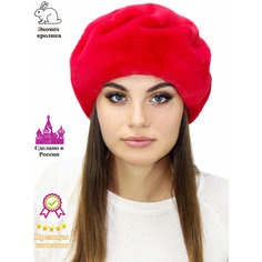 Берет Lemmex Берет "Афина", размер 58-60, кораллово-красный