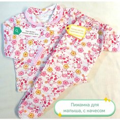 Пижама ПАПА МАМА, размер 20/62-68, розовый