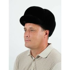 Шапка Меховой век, размер 57-58, черный