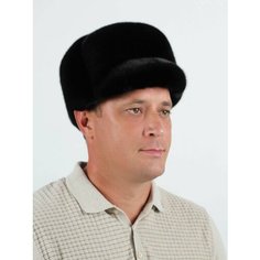 Шапка Меховой век, размер 61-62, черный