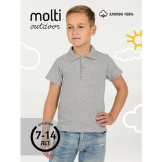 Поло molti Школа 2024, размер 118-128, серый