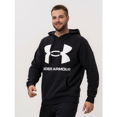 Худи спортивное Under Armour Rival Fleece Big Logo Hoodie, размер SM, , чёрный