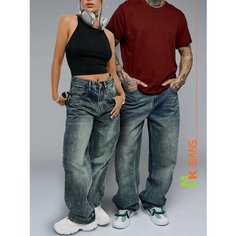 Джинсы карго MkJeans Y2K, размер 32, синий