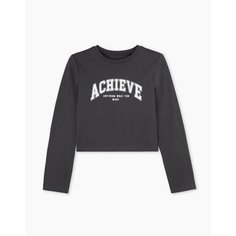 Лонгслив Gloria Jeans, размер 10-12л/146-152, темно-серый