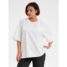 Футболка, 1 шт., размер onesize (42-52), белый Без бренда