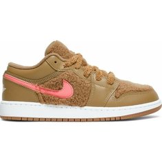 Кроссовки Jordan 1 Low, размер 36 EUR = 4Y US = 23 CM = 35 RU, мультиколор, коричневый