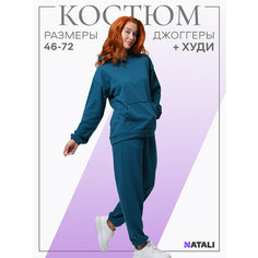 Костюм спортивный Натали Суслова, размер 48, изумруд