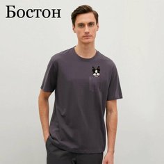 Футболка Терьер, размер 50-54 (XL), белый, серый Friends for Sale