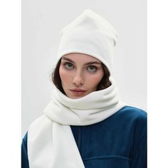 Шапка бини MOM №1, размер 52-58, белый