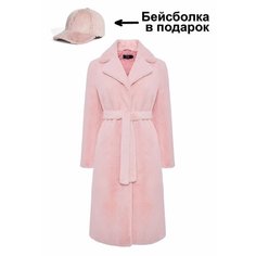 Шуба классика SAS womanswear, размер XS(40-42), розовый