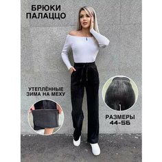 Брюки палаццо TRESSOR BREND, размер 3XL/4XL, черный