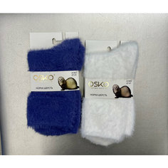Носки OSKO, комплект, 2 пары, размер 37-41, белый/голубой