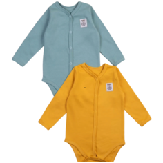 Боди Совенок Дона, комплект из 2 шт., размер 40-62, желтый