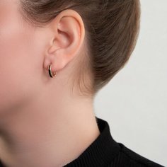 Серьги конго Ювелир Карат, красное золото, 585 проба, размер 15 мм, , золотистый