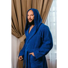 Халат BIO-TEXTILES, размер 48-50, васильковый