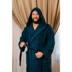 Халат BIO-TEXTILES, размер 48-50, темно-синий