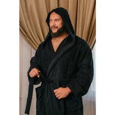 Халат BIO-TEXTILES, размер 56-58, черный..