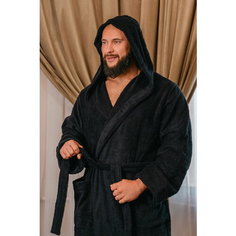 Халат BIO-TEXTILES, размер 44-46, черный..