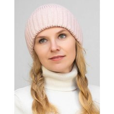 Шапка бини LanaCaps Каспий, размер 56-58, пудровый