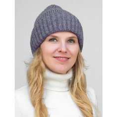 Шапка бини LanaCaps Каспий, размер 56-58, темно-сиреневый