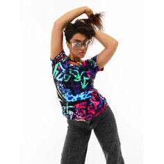 Футболка Промдизайн, размер 44, черный, зеленый