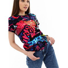 Футболка Промдизайн, размер 54, черный, фуксия