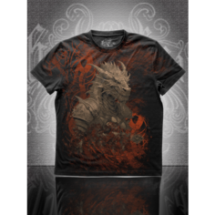 Футболка ROCK BEAR, размер XL, коричневый, черный, красный
