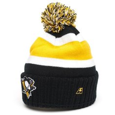 Шапка Atributika & Club Pittsburgh Penguins, размер 55-58, желтый