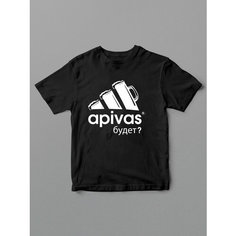 Футболка Paw Print, 1 шт., размер (56)3XL, чёрный