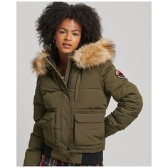 Парка Superdry, размер 10, оливковый