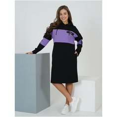 Платье LOVETEX.STORE, размер 48, черный/фиолетовый