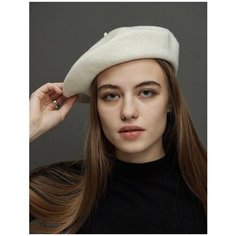 Берет , размер 50;58, white Нет бренда