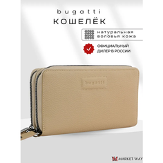 Кошелек Bugatti, фактура зернистая, песочный