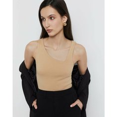 Топ Gloria Jeans GJ BLACK, размер S (40-42), бежевый