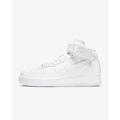 Кроссовки NIKE Air Force 1 07 Mid, размер 8.5 US, White/White/White