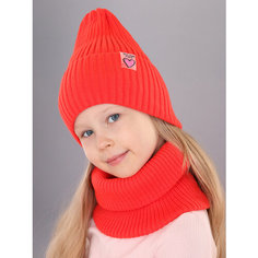 Шапка бини Поляярик, размер 52-54, оранжевый, розовый