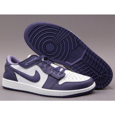 Кроссовки NIKE Air Jordan 1 Low, полнота D, размер 10,5 US, белый, фиолетовый