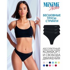 Трусы MiNiMi, комплект из 3 шт., размер 44/46 (S/M), nero